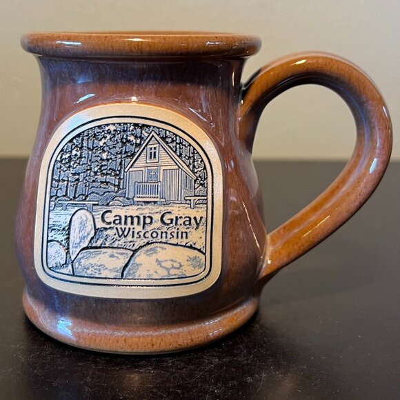 DENEEN POTTERY Handcrafted Hand Thrown Mug CAMP GRAY ~ Wisconsin - Picture 3 of 11